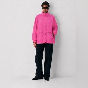 LONDON FOG - Vintage Pink Jacket | Hidden Zip, Snap Front, Minimal Fit Raincoat